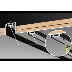 Магнитный 1м плоский шинопровод в ГКЛ 12мм Novotech Smal 135197