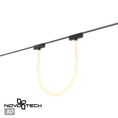 359476 Трековый ременный светодиодный SMART светильник c доп. механическим перекл. цветности Novotech EASY CRI90+ 3000-6000К 580Лм 360° 14W TUYA, Алиса, Wi-Fi