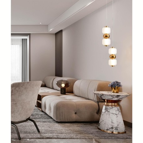 8324/20L Подвесной светодиодный светильник с белым матовым плафоном и бронзовым металлом 10Вт 382Лм 4000K 220V Lumion TAISHA