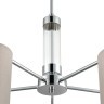 6585/5 MODERNI LN24 хром/бежевый, металл/текстиль, стекло Люстра подвесная E14 5*40W 220V ARNIKA