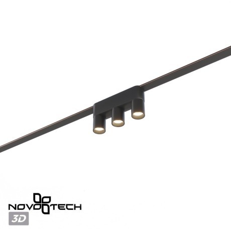 359477 Трековый ременный светодиодный SMART светильник c доп. механическим перекл. цветности Novotech EASY CRI90+ 3000-6000К 255Лм 38° 6W TUYA, Алиса, Wi-Fi