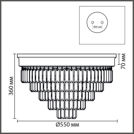 Люстра потолочная Е14 220V Lumion ZAHA 8266/8C