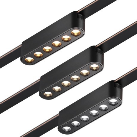 359458 Трековый ременный светодиодный SMART светильник c доп. механическим перекл. цветности Novotech EASY CRI90+ 3000-6000К 220Лм 28° 6W TUYA, Алиса, Wi-Fi