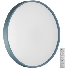 7745/DL COLOR SN Светильник светодиодный потолочный пластик/белый/синий LED 48Вт 3000-6000К D380 IP43 пульт ДУ MAVIC