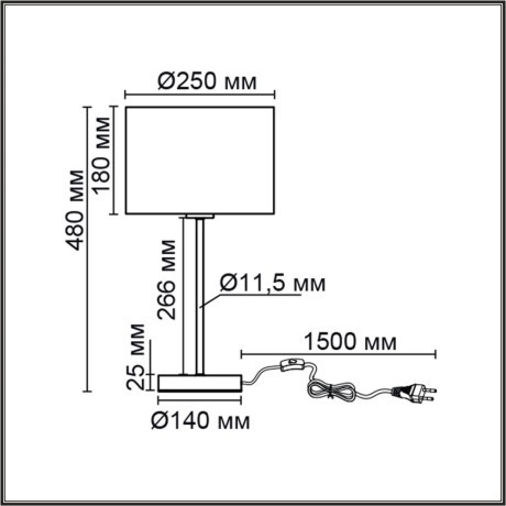 8250/1T MODERNI LN25 000  никель/бежевый, металл/текстиль Настольная лампа Е27 60W 220V NIKKI