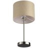 8250/1T MODERNI LN25 000  никель/бежевый, металл/текстиль Настольная лампа Е27 60W 220V NIKKI