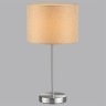 8250/1T MODERNI LN25 000  никель/бежевый, металл/текстиль Настольная лампа Е27 60W 220V NIKKI