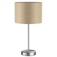 8250/1T MODERNI LN25 000  никель/бежевый, металл/текстиль Настольная лампа Е27 60W 220V NIKKI
