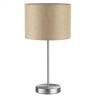 8250/1T MODERNI LN25 000  никель/бежевый, металл/текстиль Настольная лампа Е27 60W 220V NIKKI