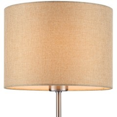 8250/1T MODERNI LN25 000  никель/бежевый, металл/текстиль Настольная лампа Е27 60W 220V NIKKI