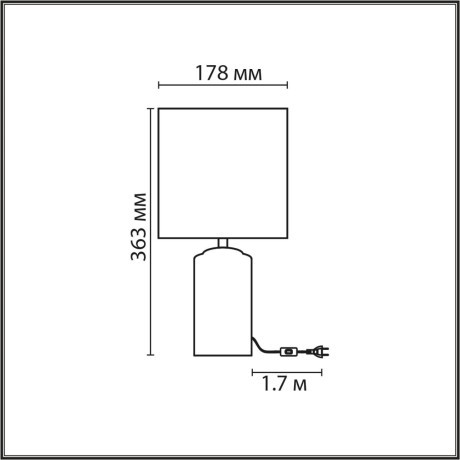 8141/1T MODERNI LN25 бежевый/коричневый, керамика/текстиль Настольная лампа Е27 1*60W 220V TERAZIO