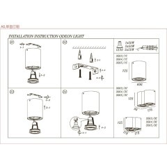 Накладной потолочный светильник Odeon Light 3564/1C PILLARON под лампу 1xGU10 50W