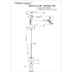 Подвесной светильник IP20 LED 10W 800Лм 3000K 180° 220V LASLO 7151/10L