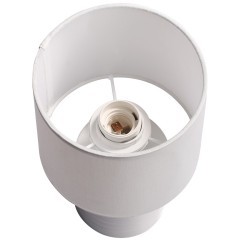 8144/1T MODERNI LN25 белый, керамика/текстиль Настольная лампа Е27 1*60W 220V TUALA