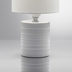 8144/1T MODERNI LN25 белый, керамика/текстиль Настольная лампа Е27 1*60W 220V TUALA