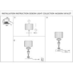 Настольная лампа E14 2*40W TERRA 5414/2T
