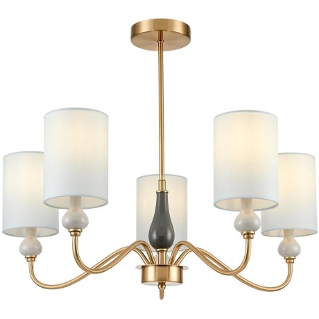 6590/5 CLASSI LN24 латунь/мятный зеленый, металл, керамика/текстиль Люстра подвесная E14 5*40W 220V ANRI