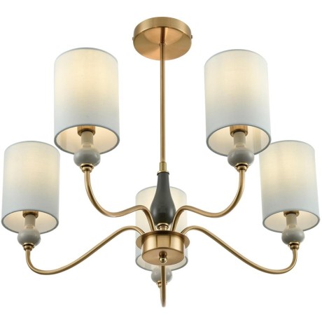 6590/5 CLASSI LN24 латунь/мятный зеленый, металл, керамика/текстиль Люстра подвесная E14 5*40W 220V ANRI