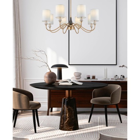 6590/5 CLASSI LN24 латунь/мятный зеленый, металл, керамика/текстиль Люстра подвесная E14 5*40W 220V ANRI