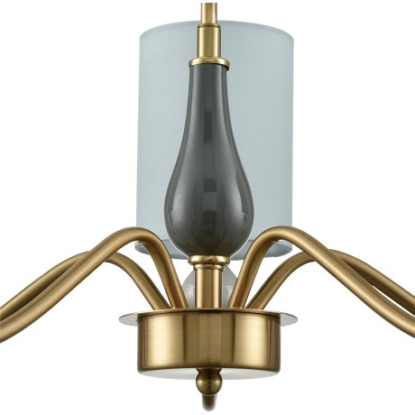 6590/5 CLASSI LN24 латунь/мятный зеленый, металл, керамика/текстиль Люстра подвесная E14 5*40W 220V ANRI