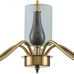 6590/5 CLASSI LN24 латунь/мятный зеленый, металл, керамика/текстиль Люстра подвесная E14 5*40W 220V ANRI