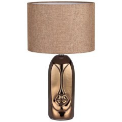 8149/1T MODERNI LN25 бронза/бежевый, керамика/текстиль Настольная лампа Е27 1*60W 220V AKIVI
