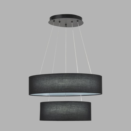 8373/55L Подвесной светодиодный светильник с 2 тканевыми плафонами кольцами 55Вт 2221Лм 3000;4000;6000К 220V Lumion SAVA