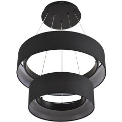 8373/55L Подвесной светодиодный светильник с 2 тканевыми плафонами кольцами 55Вт 2221Лм 3000;4000;6000К 220V Lumion SAVA