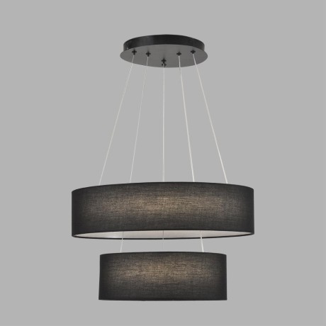 8373/55L Подвесной светодиодный светильник с 2 тканевыми плафонами кольцами 55Вт 2221Лм 3000;4000;6000К 220V Lumion SAVA