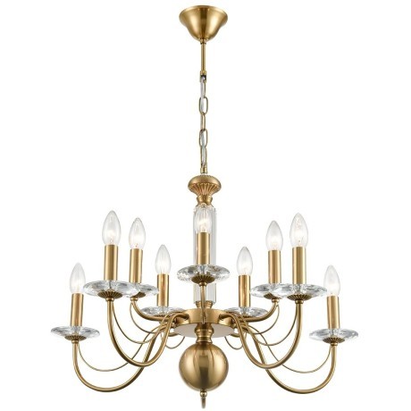 8033/10 CLASSI LN24 медь, металл/стекло Люстра подвесная Е14 10*40W 220V INCANTO