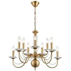 8033/10 CLASSI LN24 медь, металл/стекло Люстра подвесная Е14 10*40W 220V INCANTO