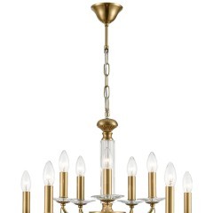 8033/10 CLASSI LN24 медь, металл/стекло Люстра подвесная Е14 10*40W 220V INCANTO