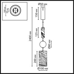 Подвес LED x 18W 2000К/3000K/4000K/переключ. RIVERA 5450/18LB