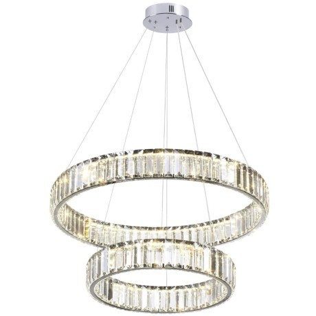 Люстра подвесная кольцевая хрустальная Odeon Light LED 60W 4000K 7140Лм VEKIA 4930/60L