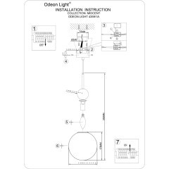 Подвесной светильник IP20 E14 40W 220-240V LOLLA 4359/1A