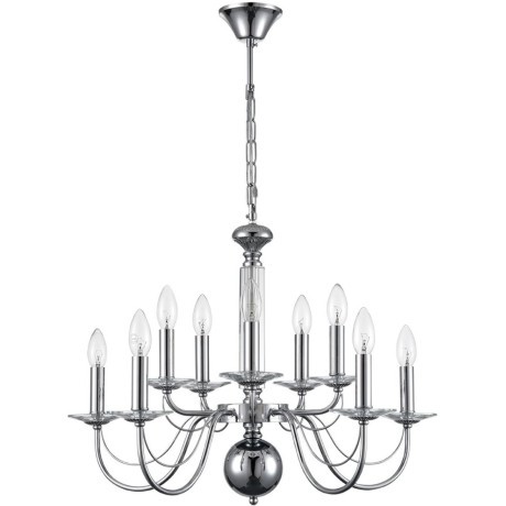 8034/10 CLASSI LN24 хром, металл/стекло Люстра подвесная Е14 10*40W 220V INCANTO