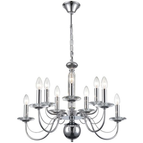 8034/10 CLASSI LN24 хром, металл/стекло Люстра подвесная Е14 10*40W 220V INCANTO