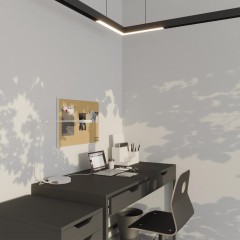 359944 Черный трековый угловой светильник с перекл. цв. температуры 3000;4000;6000К 20Вт 120° 1200Лм CRI90 Novotech VECTOR