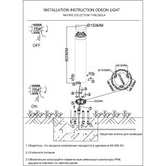 7140/20GLA Ландшафтный светильник Odeon Light NATURE IP65 LED 20W Ra80 608Лм 360° 3000K 85-265V HULK