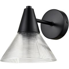 6595/1W MODERNI LN24 черный/прозрачный, металл/стекло Бра E27 1*60W 220V CORNE