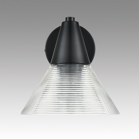 6595/1W MODERNI LN24 черный/прозрачный, металл/стекло Бра E27 1*60W 220V CORNE