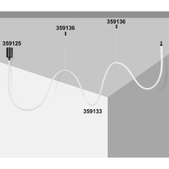 База для накладного монтажа светильников 359128-359133 RAMO 359125
