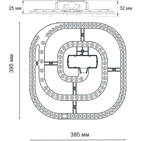 Модуль LED 90Вт c ДУ (NEW) 3000-4200-6300K 395х395 Novotech 357770