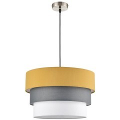 8038/3 MODERNI LN24 никель/желтый/серый/белый, металл/текстиль Подвесной светильник Е27 3*60W 220V ILAIDA