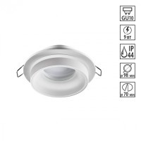 Встраиваемый светильник Novotech 370781 WATER IP44 под лампу 1xGU10 9W