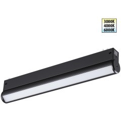 359952 Черный трековый линейный светильник с перекл. цв. температуры 3000;4000;6000К 18Вт 1080Лм CRI90 Novotech VECTOR