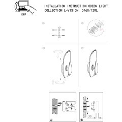 Настенный светильник LED x 12W 3000K CORALLA 5460/12WL 