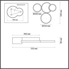 Потолочная люстра светодиодная диммируемая с пультом Norbert 5255/64CL