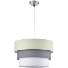 8039/3 MODERNI LN24 никель/мятный/серый/белый, металл/текстиль Подвесной светильник Е27 3*60W 220V ILAIDA