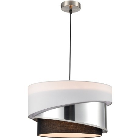8040/3 MODERNI LN24 никель/белый/серебро/черный, металл/текстиль Подвесной светильник Е27 3*60W 220V INDIRA